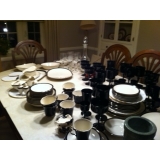 AMERICA MANOR CHINA SET OF 8, INTERFACE EBONY